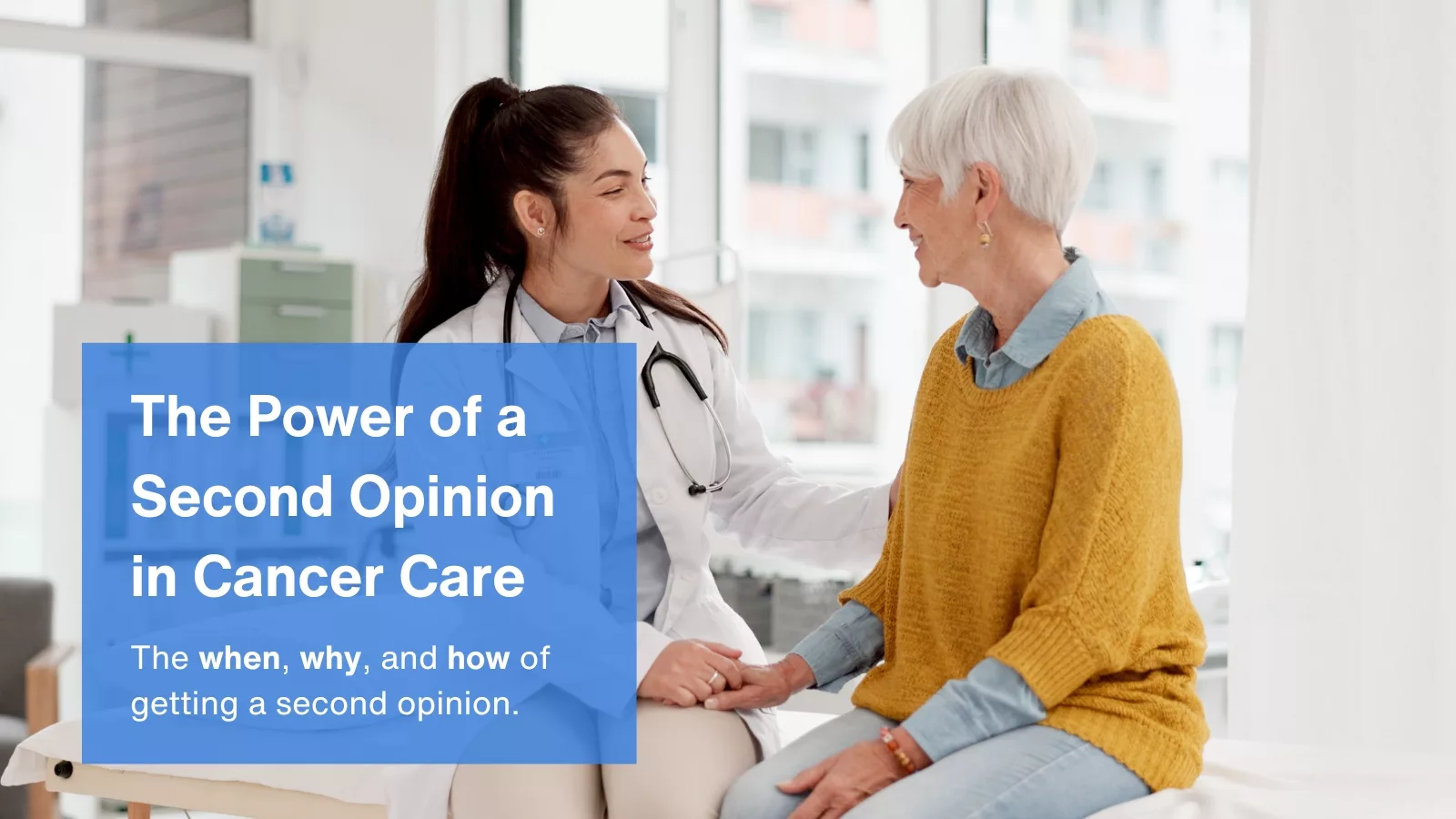 Doctor and patient discussing care in office setting